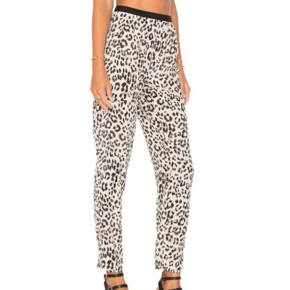 BNWT JOIE Salma Silk Harem Pants Leopard Size Small - Picture 1 of 2